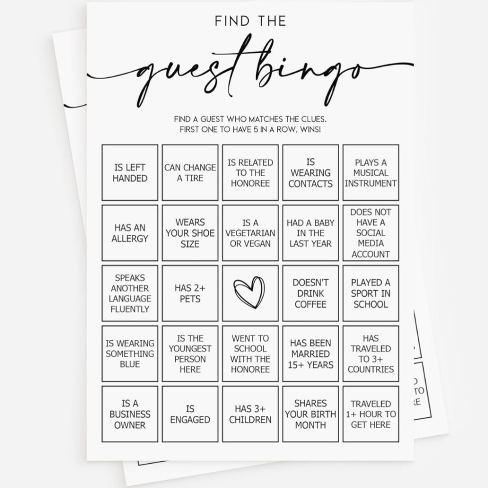 Find the Guest Bingo Game (30 Count)
